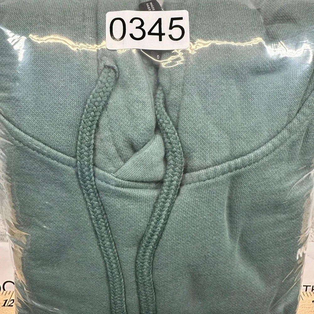The North Face Hoodie Mens L Green Pullover Logo Relaxed Fit Sweatshirt NF0A7UNF